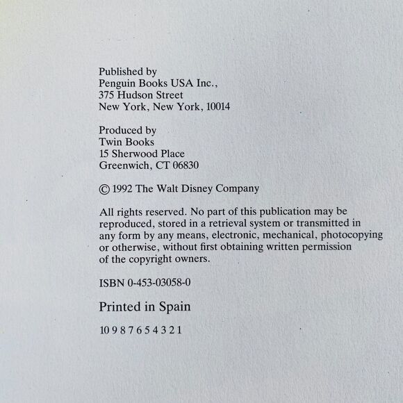 Disney's Aladdin Hard Cover Book Vintage 1992 Near Mint LGBS03 - Picture 2 of 4